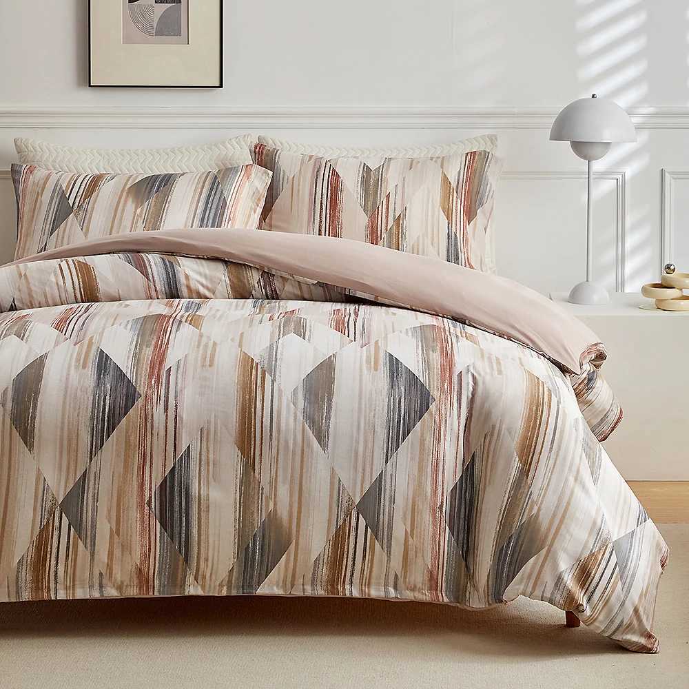 Duvet Cover Bedding Set Twin Full Queen King Size 135x200 Nordic Quilt Cover 240x220 Double Single Grid Tree Bed Linen 200x200M251118