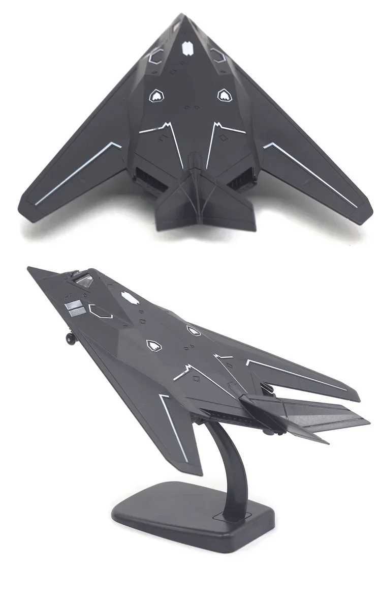 American Nighthawk F-117A stealth combat aircraft model simulation alloy Childrens toy gifts C251118