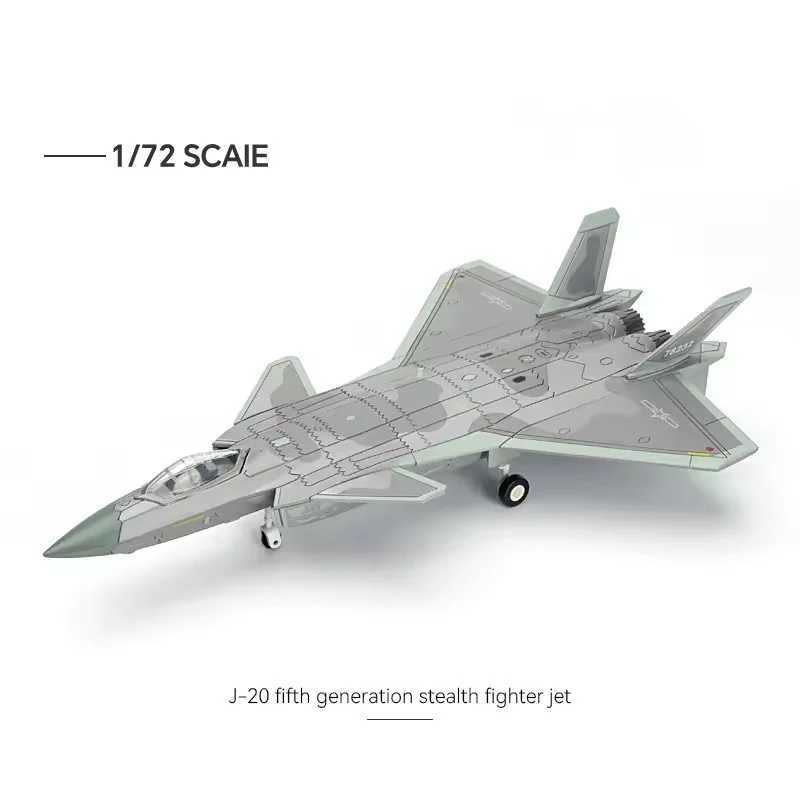 1/72 Scale ABS toy planes for kids Modern Military Model Building Block J-20 Stealth Fighter Aircraft Collected Gift By Aviation C251118