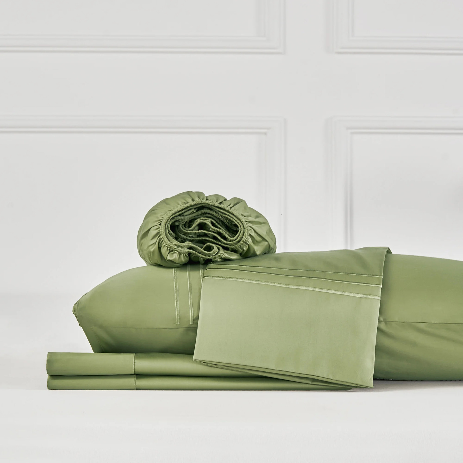 JELLYMONI 400 Thread Count Cotton Sateen Sheet Sets Extra Soft Bedding Cooling Sheets - 16 Deep Pockets Bed Set 250417