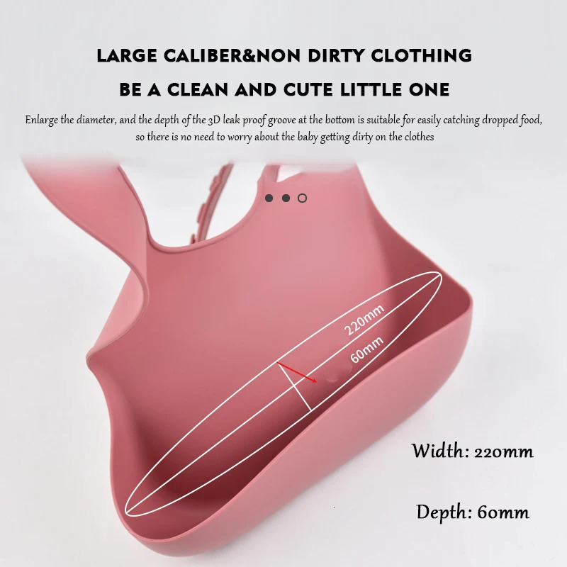 Baby silicone tray bib waterproof soft 4speed adjustable born diet isolation dirt feeding Saliva Pocke childrens products 250414z