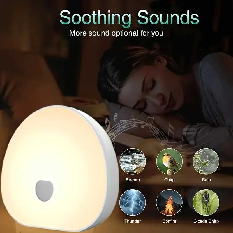 New White Noise Night Light 7 Color Ambient Light Effects 10 Soothing White Noise Sounds Suitable For Bedroom Night Light M251118