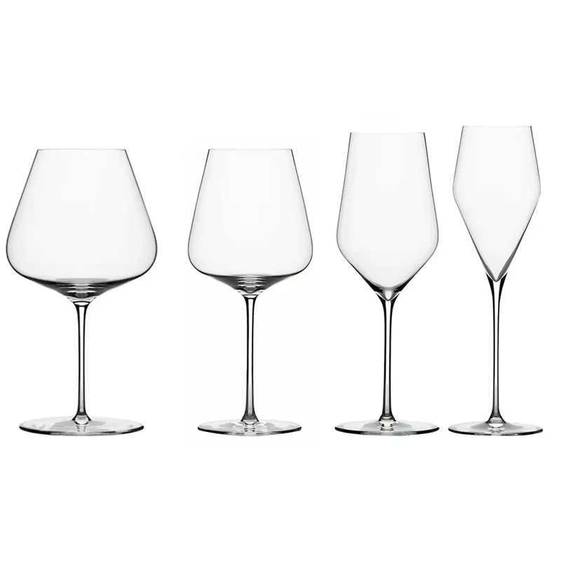 High end banquet crystal glass handmade wine glass ultra-thin craftsmanship perfect and flawless Zalto style ics coastersT250418
