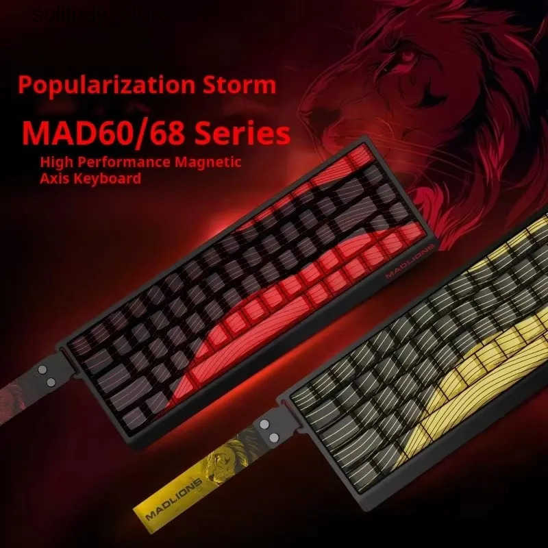 MADLIONS MAD 60/68HE Gaming Magnetic Switch Keyboard Wired Network Driver Customization 8K 61/68 Return RT Adjustable Keyboard Hot Switch z250418