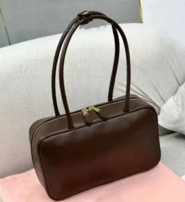 2025 Fashion Designer bags large capacity brief case handbags Bowling Bag Shoulder Bag Luxury wallet Leather Banquet tote 31CM