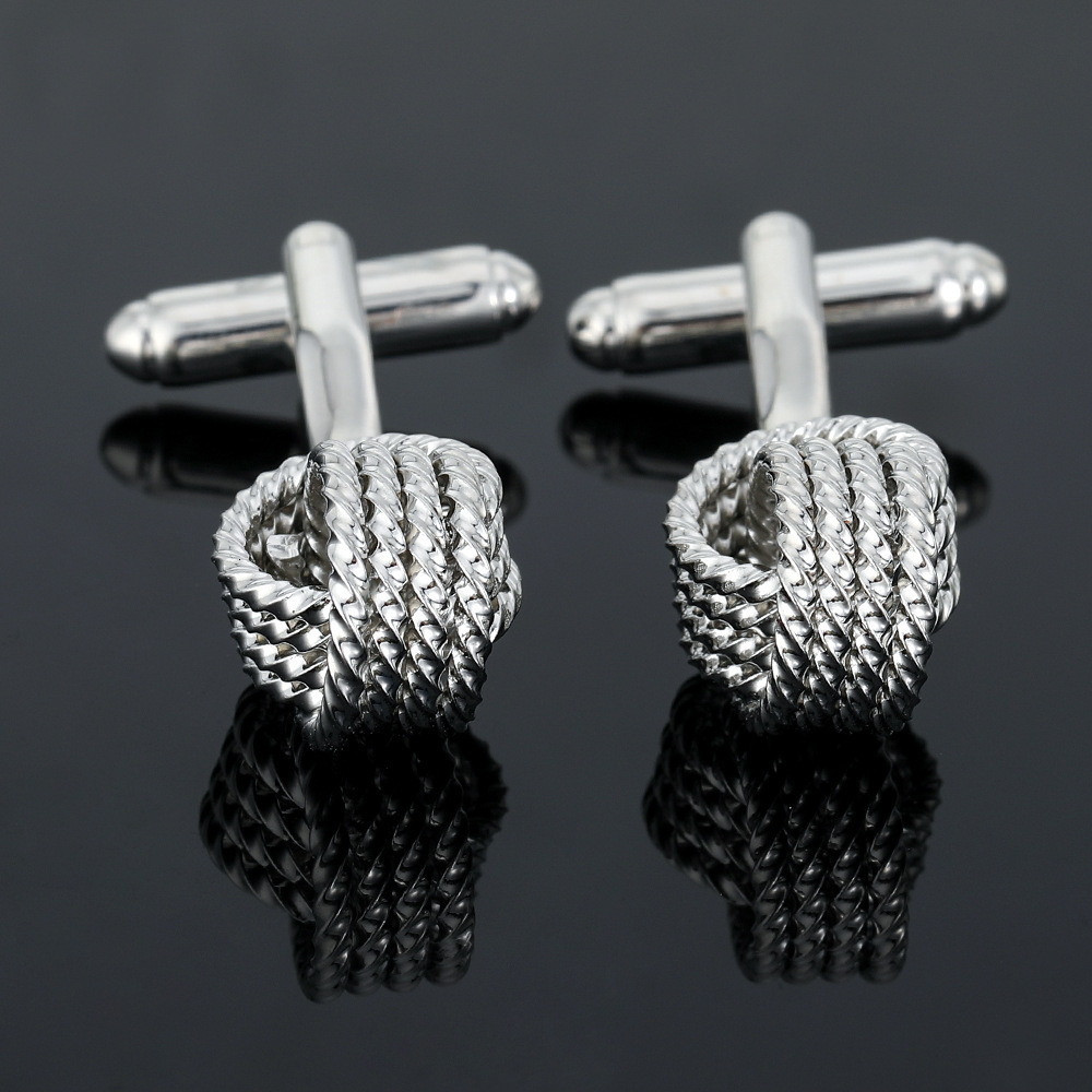 Hawson Fashion Jewelry Knot Cufflinks for Men Wedding Gift Cuff Links with Cufflinks Gift Box 250227