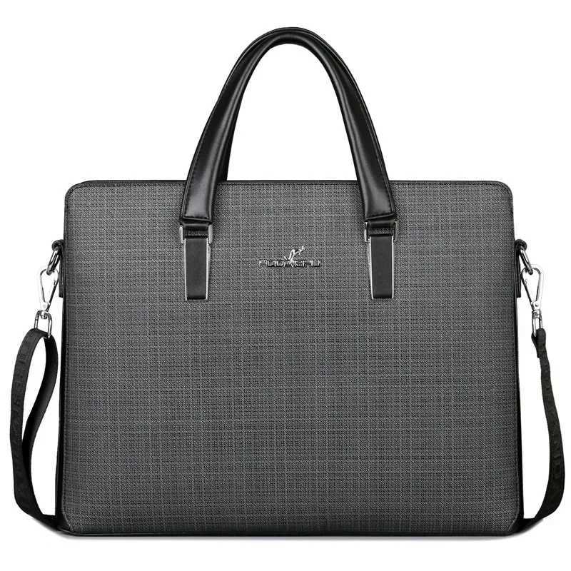 Business mens handbag office mens executive briefcase large handbag men 2024 shoulder messenger designer laptop bag Z250418