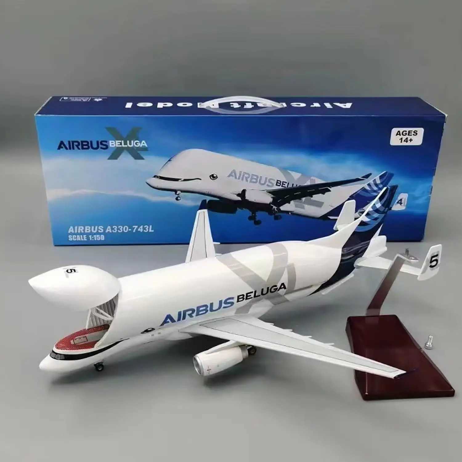 42cm Diecast Resin 20cm A330 Beluga Airlines Airplane 1150 Scale Jet Airplane Openable Cargo Bay Aircraft Model Home Collection C251118