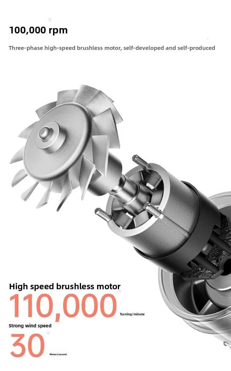 2025 Professional Leafless Hair Dryer with ConstantTemperatureNegativeIonTechnology5 Attachments forHomeTravel PortableHair CareT251118