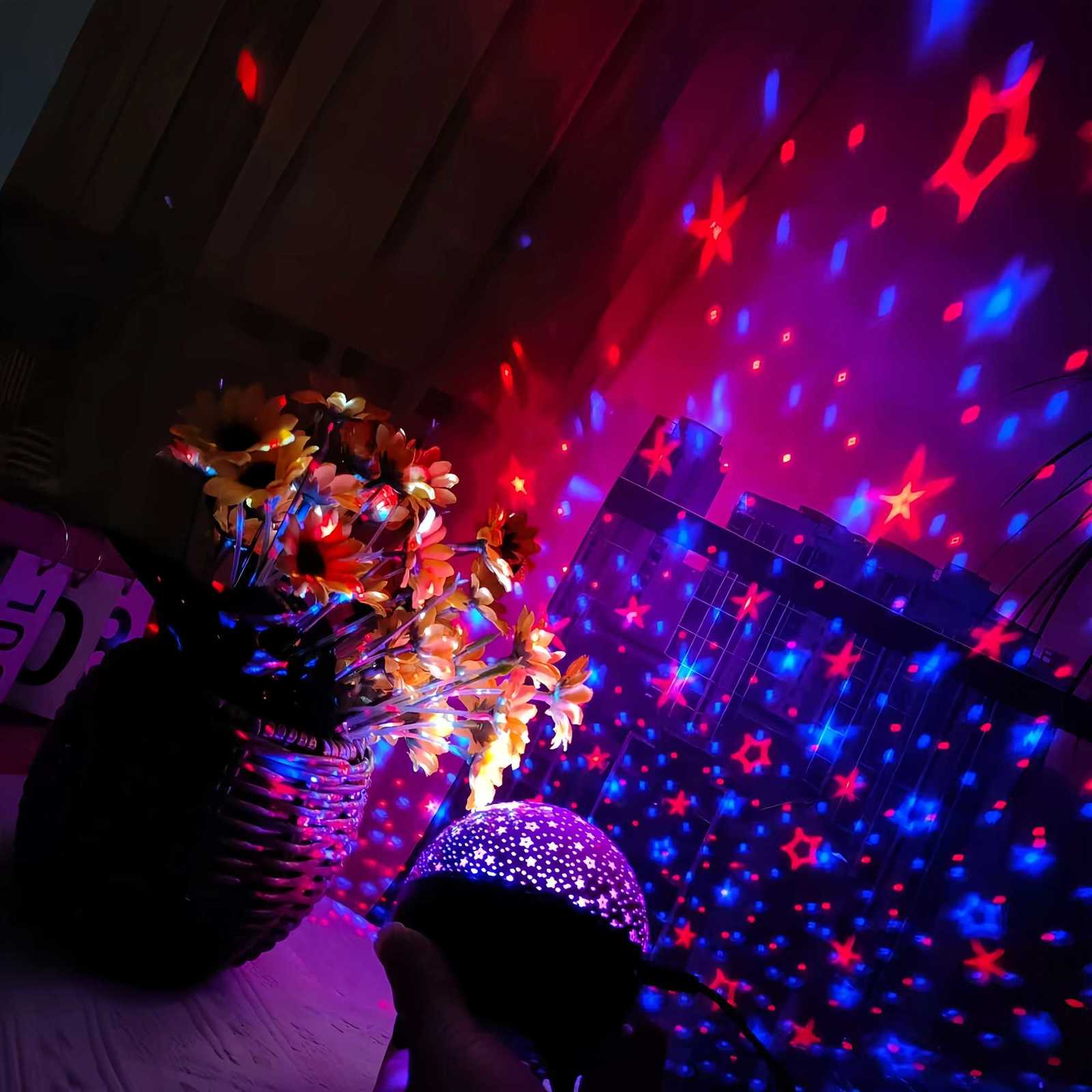 Starry Sky Projector Light 7Modes LED Night Light Galaxy Moon Ambient Light for Kids Room Decor Christmas Birthday Gift USB Plug M251118