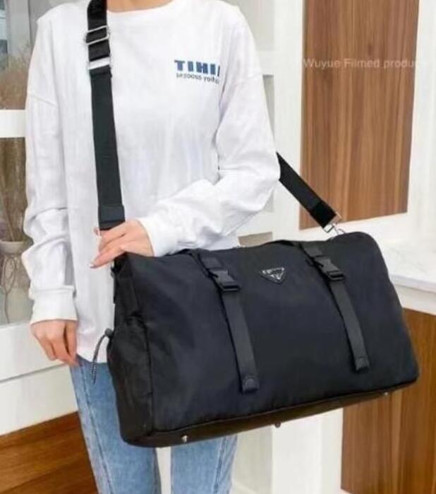 Fashion Duffle Bag High Quality Men Triple Black Nylon Travel Bags Mens Handle Luggage Gentleman Business Tote with Shoulder Strap