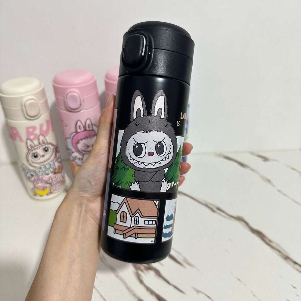 Daily Necessities Cute Cartoon Insulated 304 Stainless Steel Labubu Pea Cup 61c1 22c