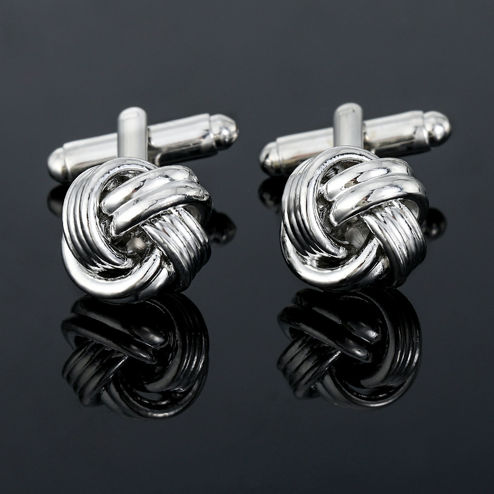 Hawson Fashion Jewelry Knot Cufflinks for Men Wedding Gift Cuff Links with Cufflinks Gift Box 250227