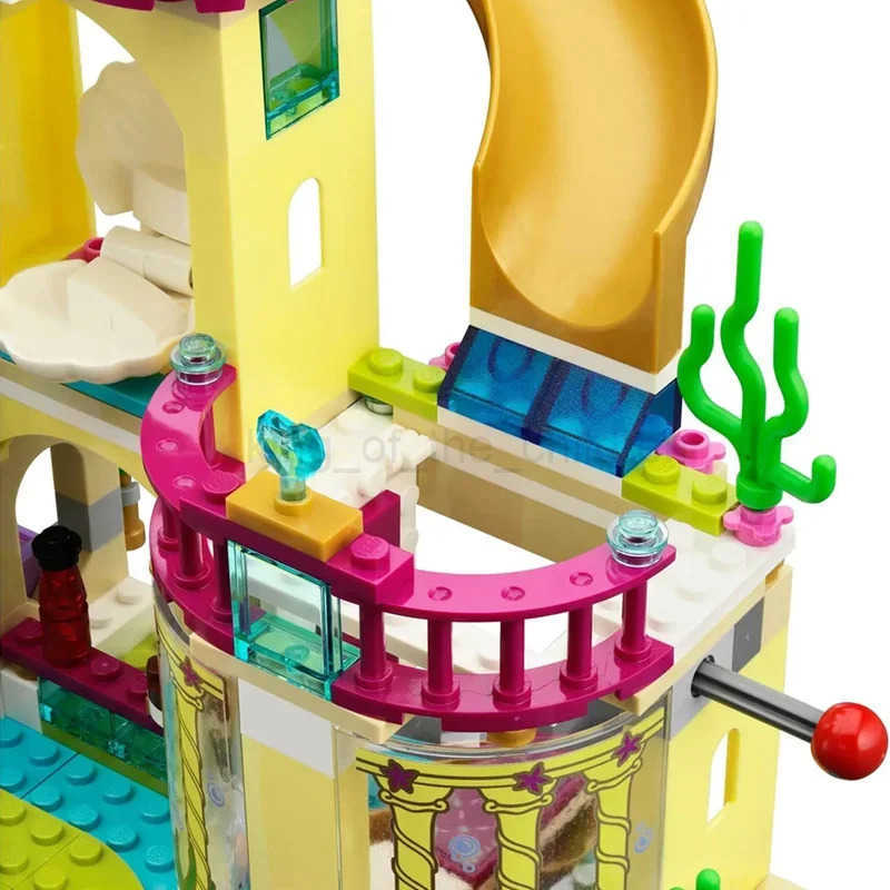 Disney Princess Magical Castle Set Little Mermaid Frozen Elsa Building Block Princess Bricks Toy Friends Kid Diy Birthday Gift W20250418