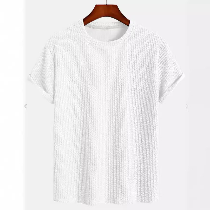 Summer Mens Loose Round Neck T-shirt 240824