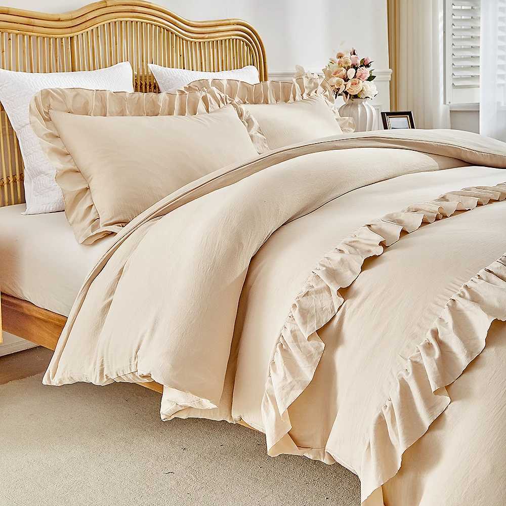 Duvet Cover Bedding Set Twin Double Queen King Size Single Couple Bed Duvets Quilt Cover Set Ruffles Princess Bed Linen 220x240M251118