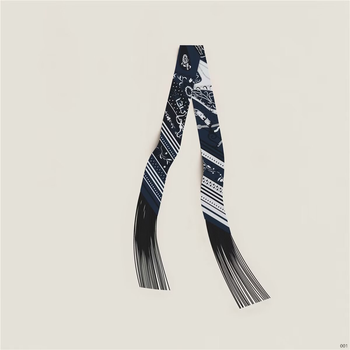 Fringed Twill Satin Small Scarf For Spring Summer Layering And Casual Matching