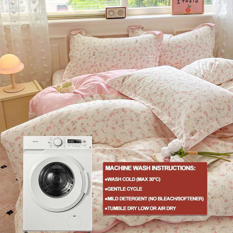 Hotel Quality Duvet Cover Set 100 Cotton- Bedding Set-1 Duvet Cover 2 cases Fade Resistant BreathableSingle DoubleM251118