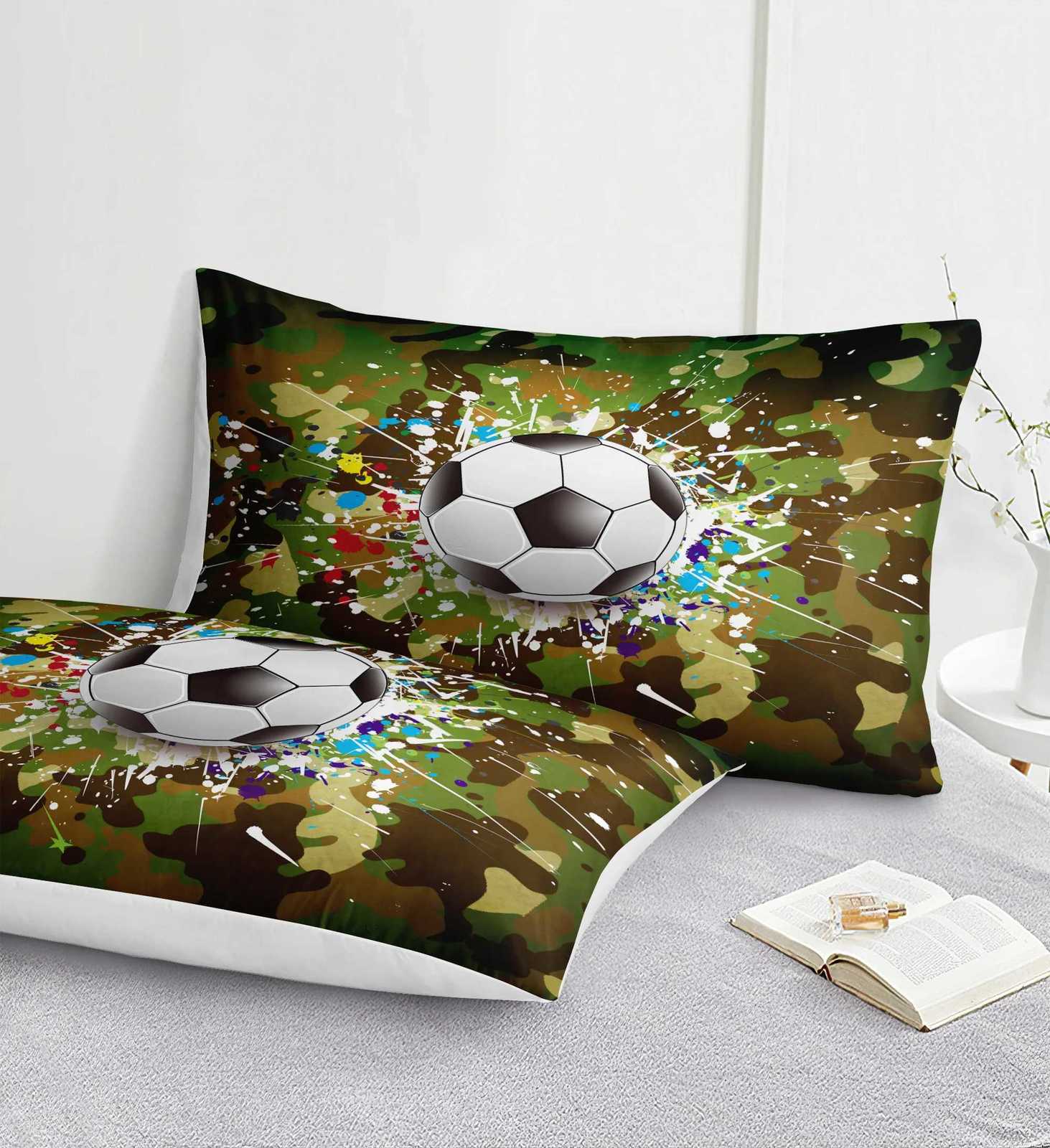 Bedding Set Football Pattern Duvet Cover Kids Adult Bed Set Room Decor Four Season 1 Duvet Cover1-2 cases Or SetM251118