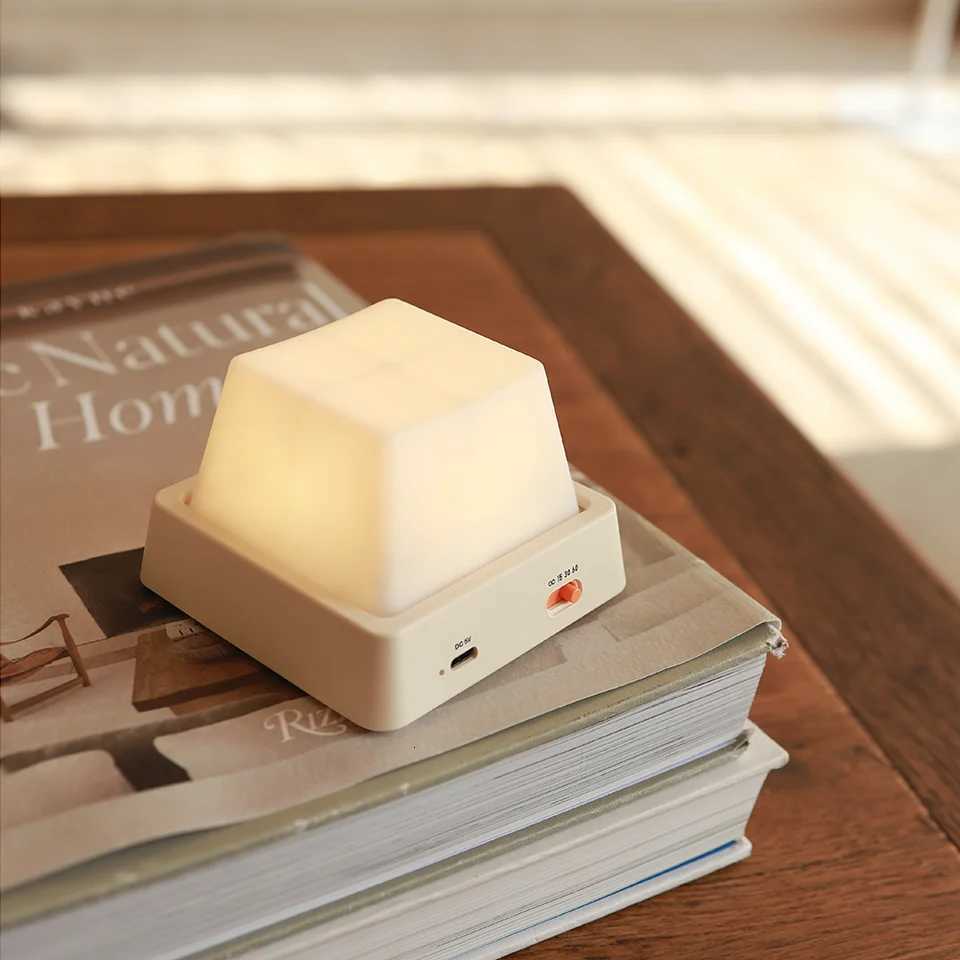 Simple Design Lights Night Lamp Press Switch Timing Led Table Desk Lamp High Quality Night Light Keyboard Shape Gift M251118