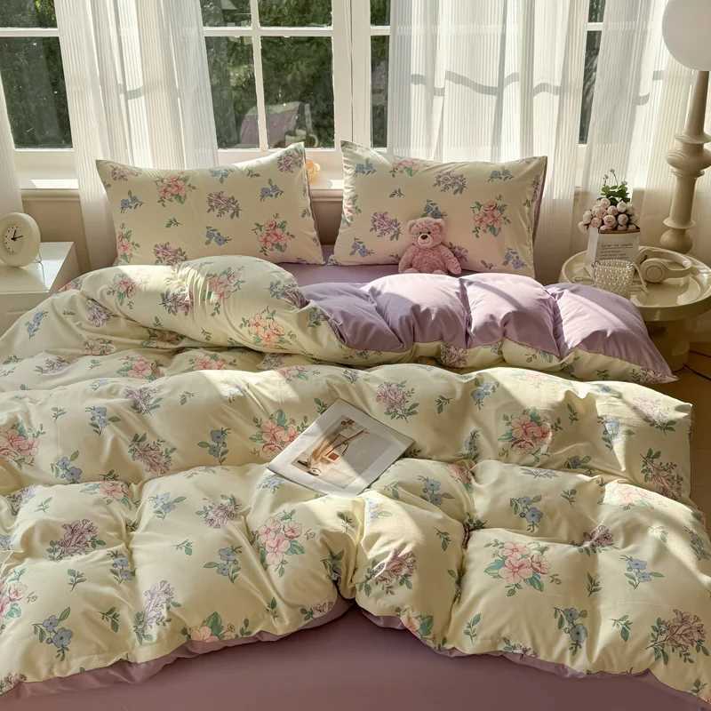 3-piece printed bed cover 1 and case 48 x 74 cm2 Bedding set Duvet Cover Skin Loving bedding without coreM251118