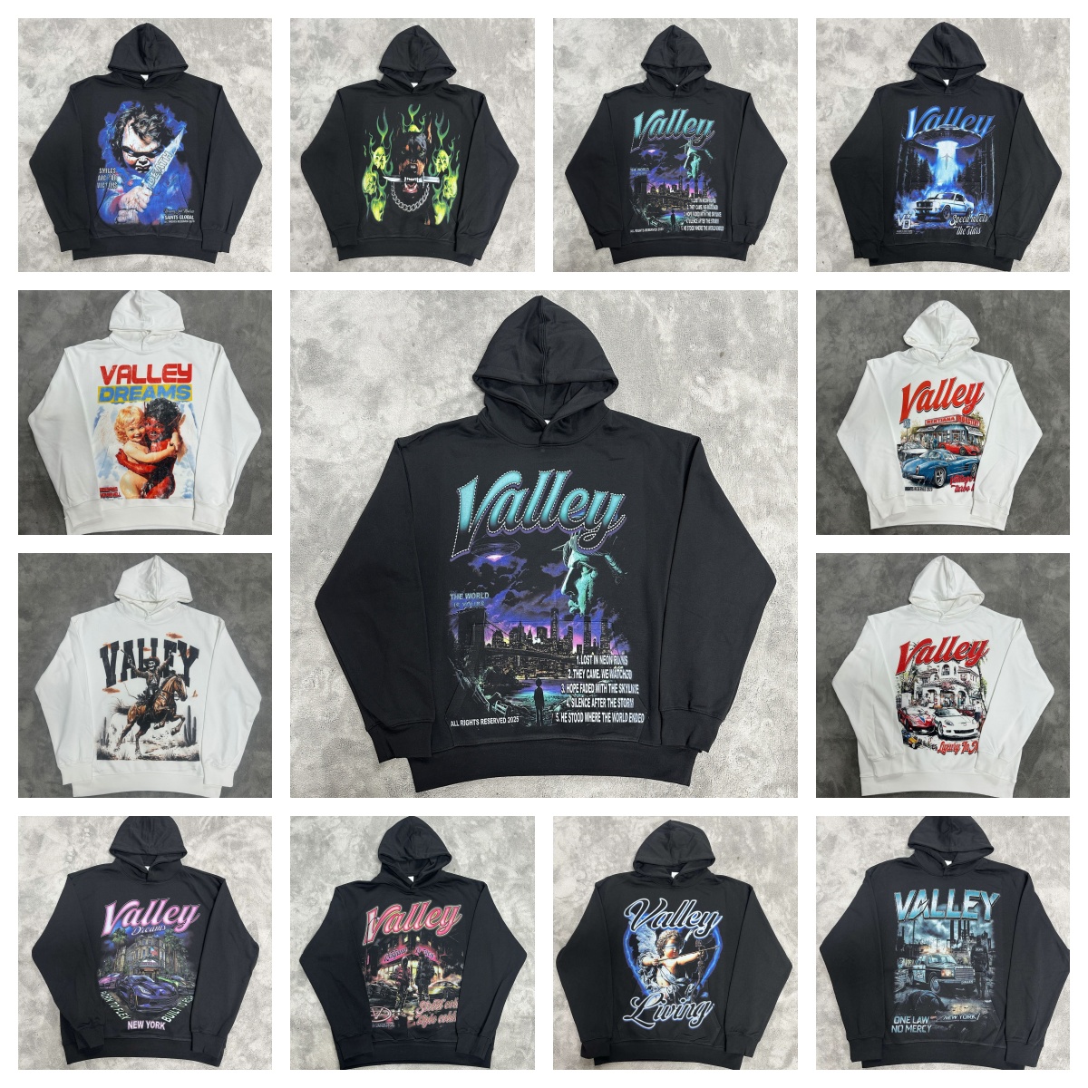 Designer Hoodies Colorful New Letter Printed Oversized Mens Hoodie American Gothic Streetwear Retro Trendy Brand Fashion Loose Pullover Women Sweatshirt