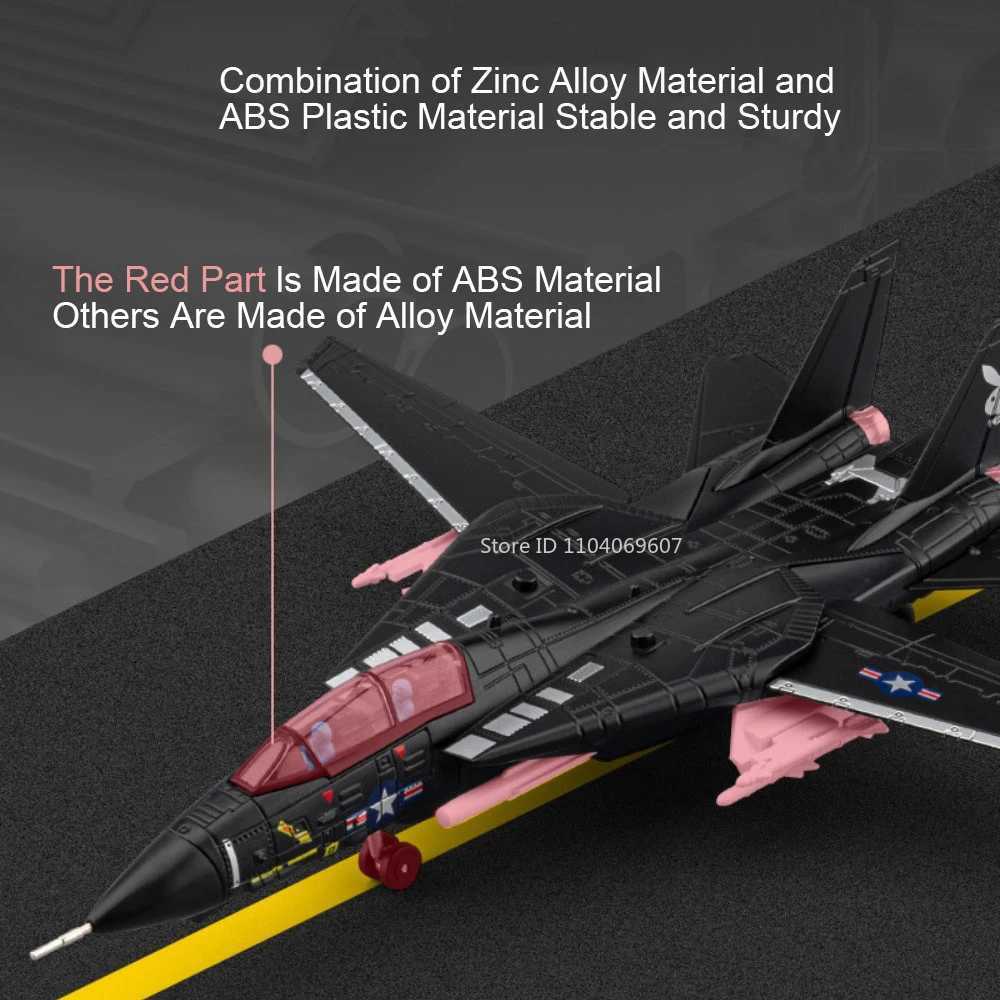 132 A-10 Thunderbolt II Alloy Model Fighter Jet Metal Diecast F-14 Fighters Sound Light Doors Opened Ornament Models for Boys C251118
