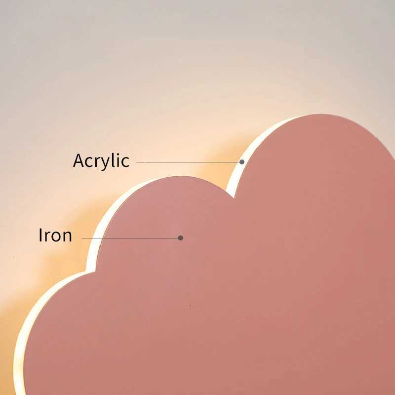 New Baby Room Cloud Wall Lamp Bedroom Bed Living Dining Room Attic Warm Decoration Dimmable Wall Light M251118