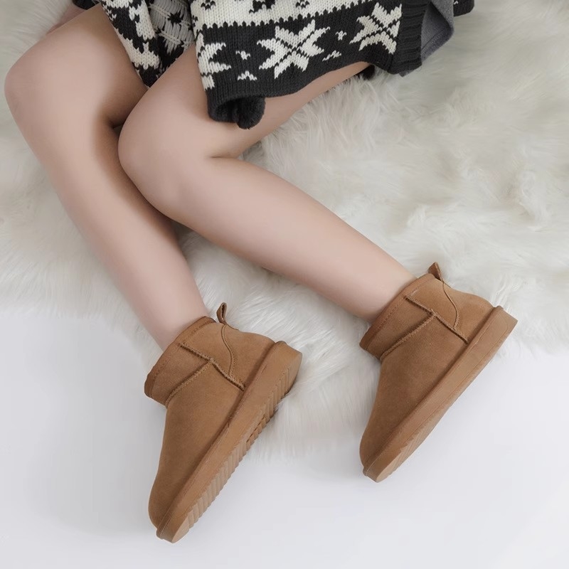 Free shipping fashion snow boots for women new winter with plush insulation and anti slip short tube one foot cotton shoes large size