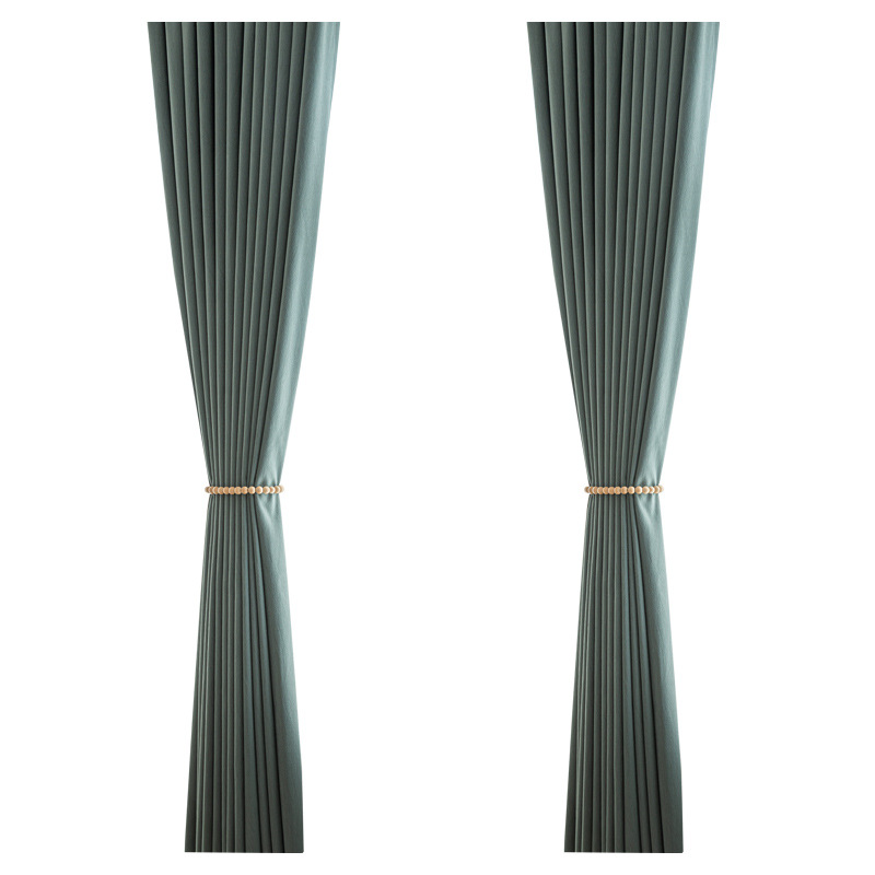 A959 Internet celebrity new water ripple blackout curtains for the whole house Water Lotus Cotton Living Room Bedroom Jacquard Curtain Fabric