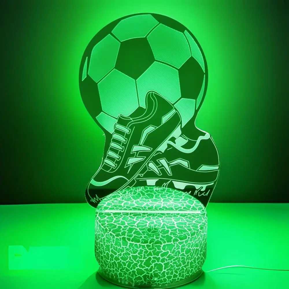 3D Football Lamp Illusion Child LED Night Light Luminous Soccer ball Touch Nightlight Kids Bedroom Decoration Table Lamp Gifts M251118