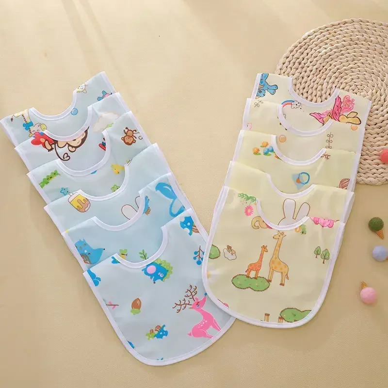 Baby bib cotton thick waterproof baby feeding protection Burp clothing cartoon pattern suitable for products 250414z