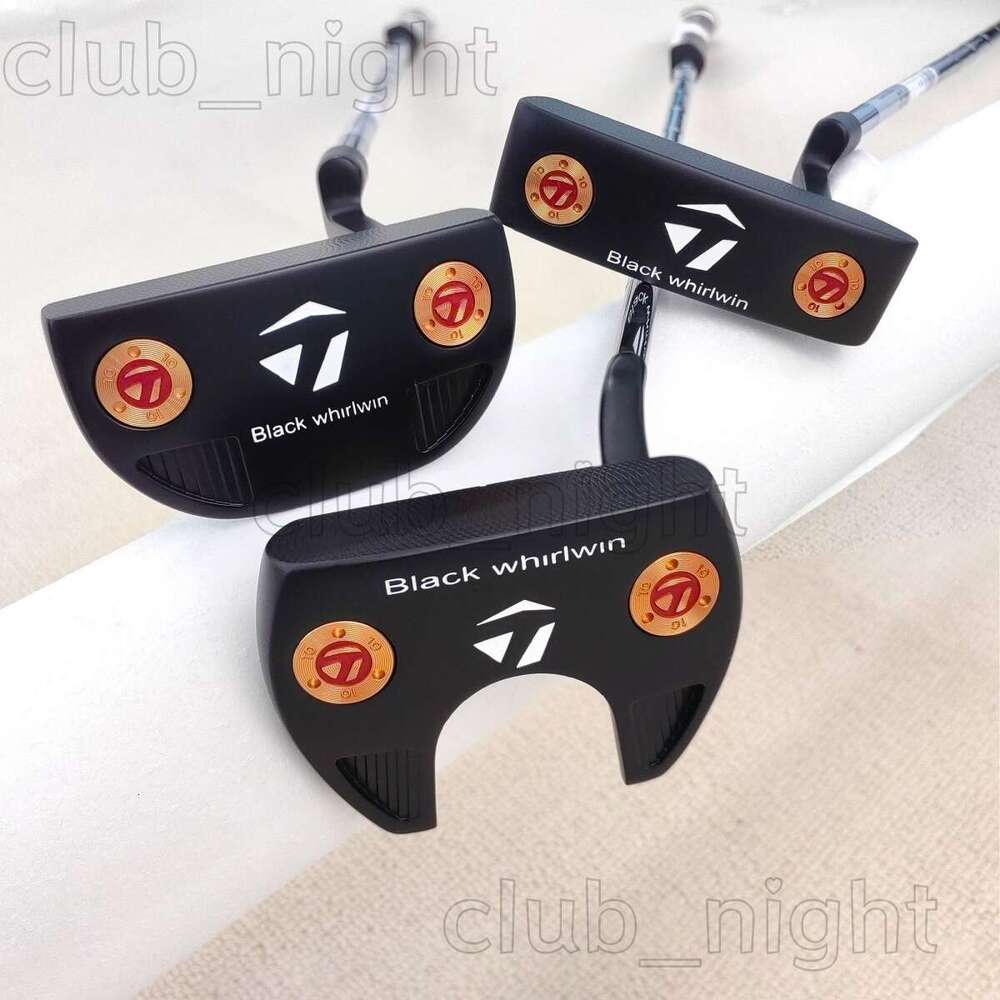 New 2025 model golf club - Black Whirlwin putter with horn-shaped half-round straight bar