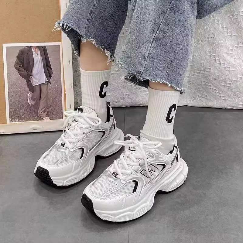 New womens shoes new womens shoes outdoor lightweight mesh breathable sports shoes thick soled tennis vulcanized shoes M250418