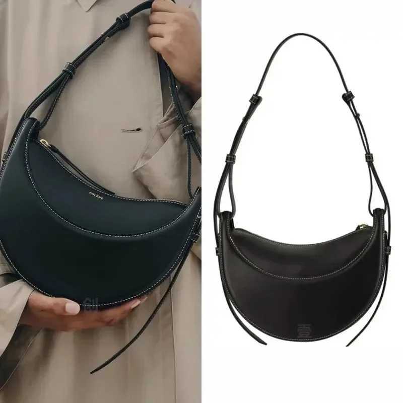 Crescent bag retro single shoulder armpit bag womens armpit bag niche leather coat bag womens armpit cross bag Y250417