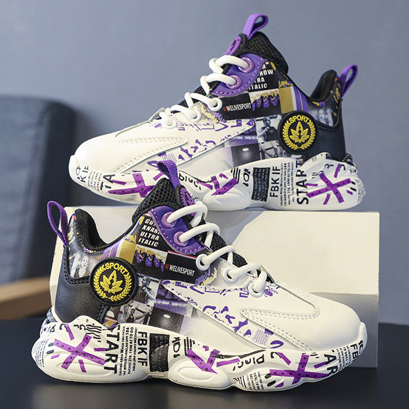 Children Sports Sneakers for Girls Kid Casual Walkfashion Boys Basketball Trainers Shoes Size 30 - 38 dh1922389