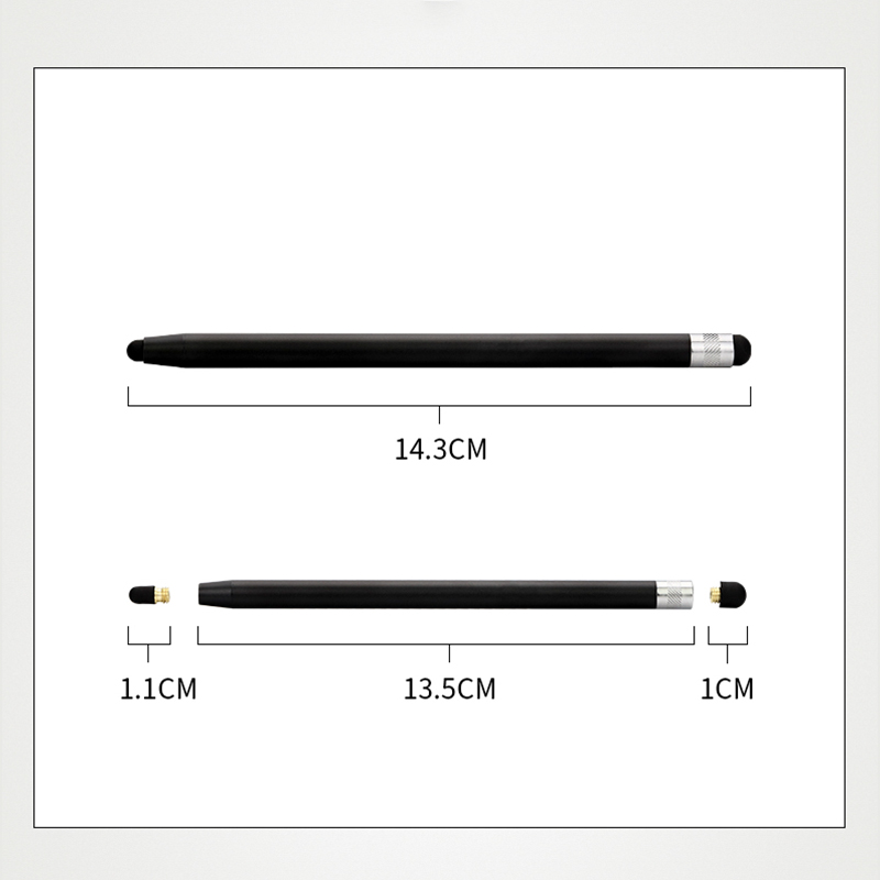 2 in 1 Metal Replaceable Rubber Tip Stylus Pen Pencil Stylus Touch Pen for Touch Screen for iPad and iPhone Universal Touch Phone Pen Mobile Phone Acc