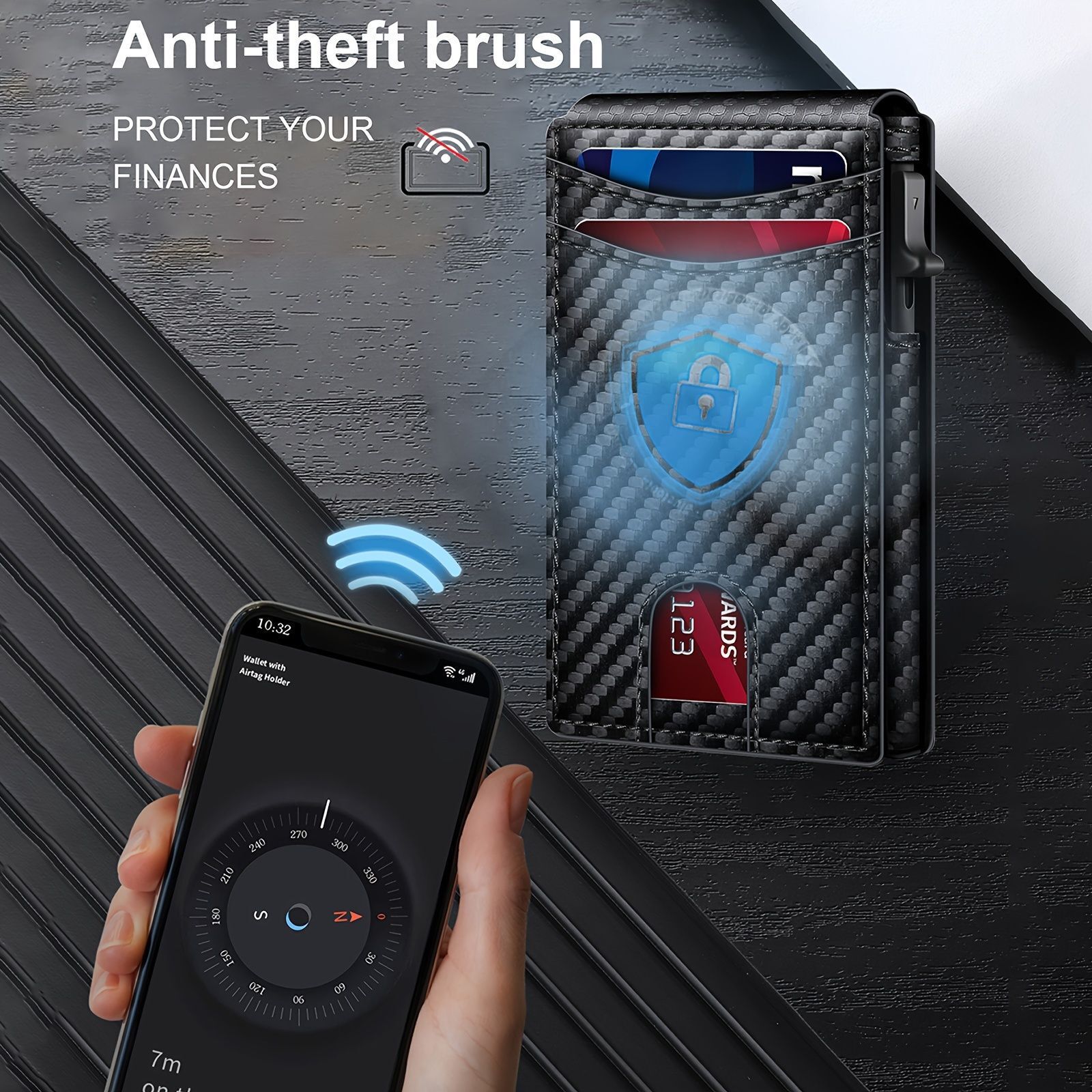 Men's fashion designer bag Christmas gift wallet flip style card holder anti-theft wallet magnetic side push card sleeve