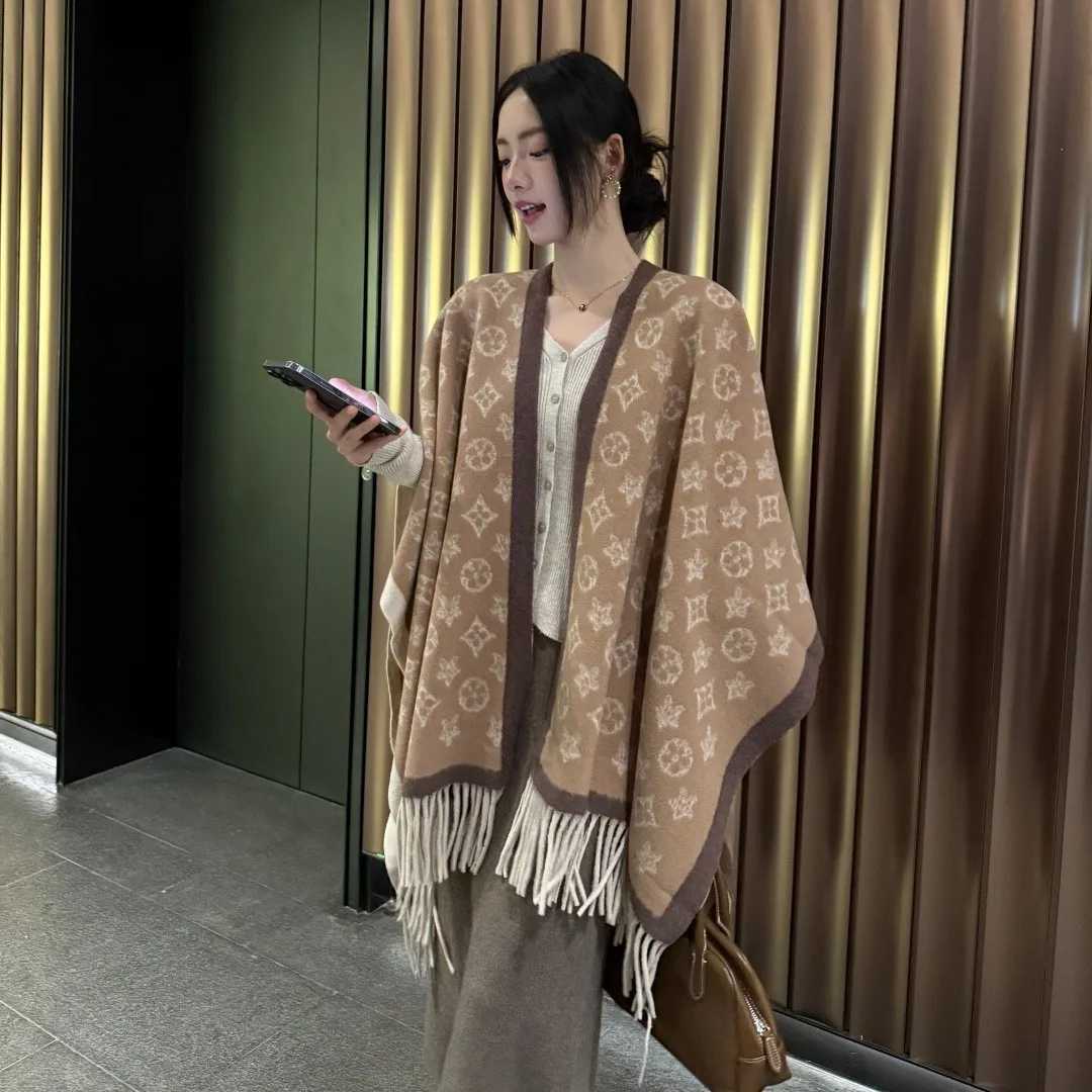 Tassel Shawl Womens Stylish Faux Cashmere Infinity Scarf Winter Warm Long Scarves Two-Sided Thick Floral Print Cozy ShawlXJ251118