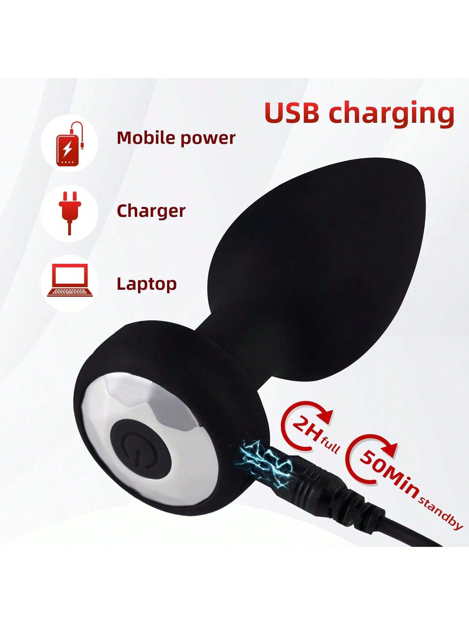 Battery Operated Vibrating Anal Butt Plug - Remote Control Sex Toy for Couples