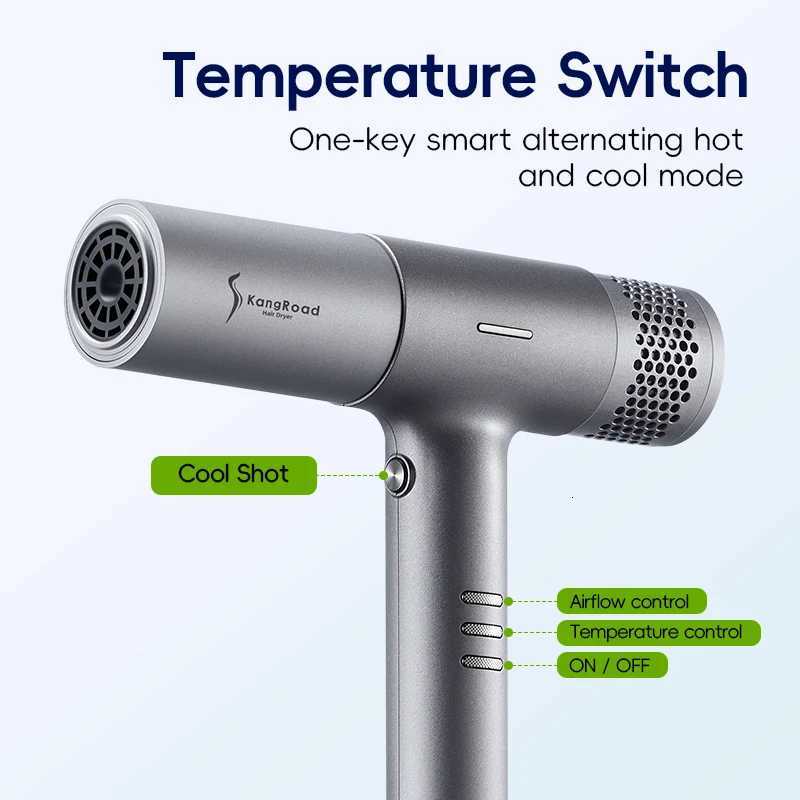 KangRoad Factory Powerful High Speed 110000 Rpm High Wind Power Low Noise Negative Ion Hair DryerT251118