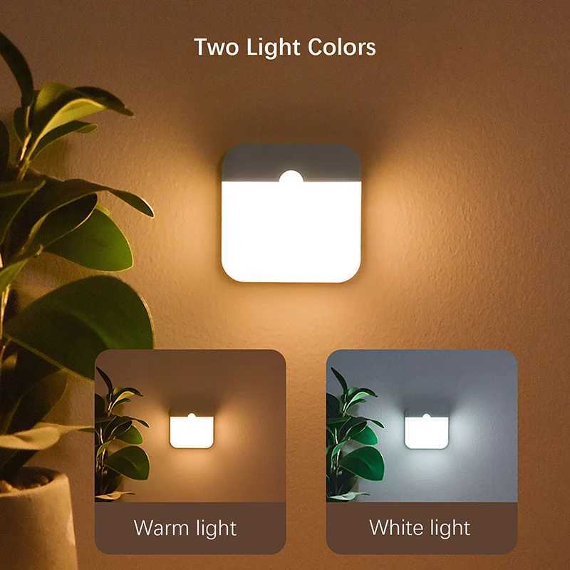 Motion Sensor LED Night Lights USB Rechargeable Closet Light Wireless Wall Lamp For Stairs Closet Kitchen Bedroom Garage M251118