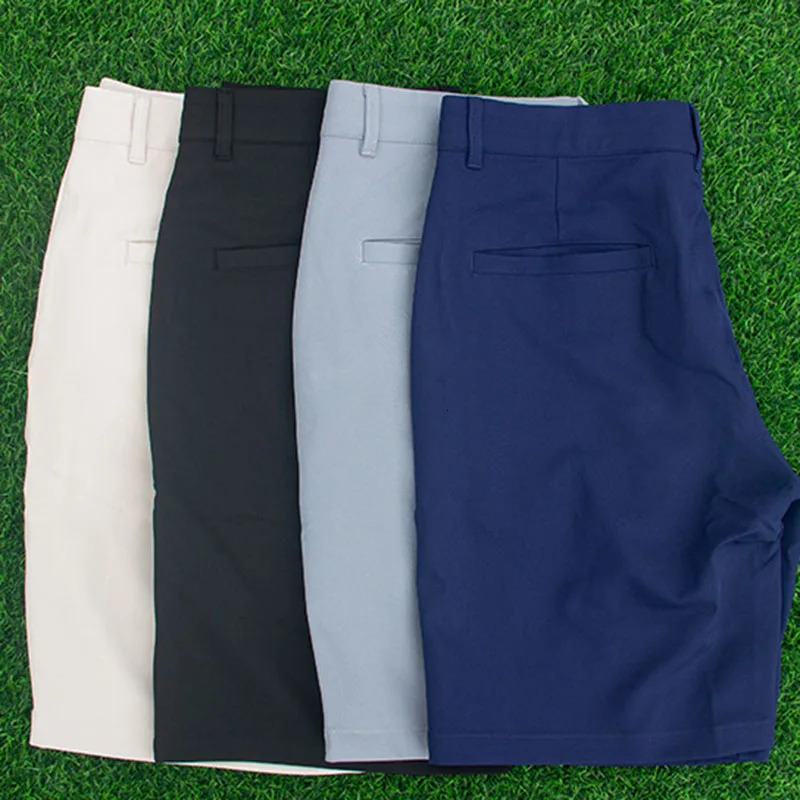 Summer Mens Golf Shorts Sports Shorts Outdoor Casual Straight Leg Hiking Mountaineering Shorts Solid Color Golf Shorts 250418