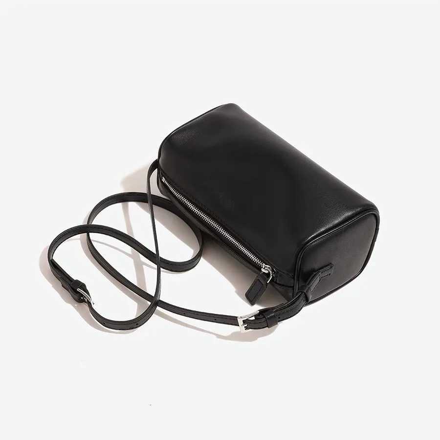 Genuine leather 90s pen bag 2025 new luxury design soft cowhide mini one-shoulder crossbody bag suede fashion ladies handbagW251118