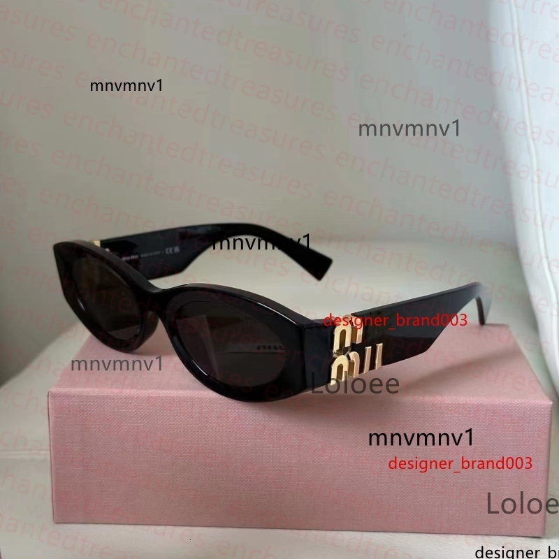sunglasses Fashion glasses oval frame Designer sunglass women luxury monogram sunglasses high quality sunglasses With box mi su muimuu miumiue miu miumiu mu HV9E