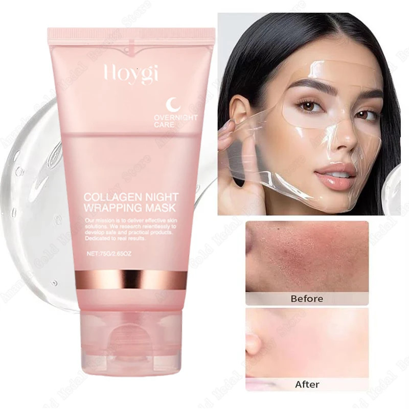 Night Collagen Wrapping Mask Rejuvenation Korean Face Mask Make Glowy Skin Elasticity Facial Mask 75ml 250418