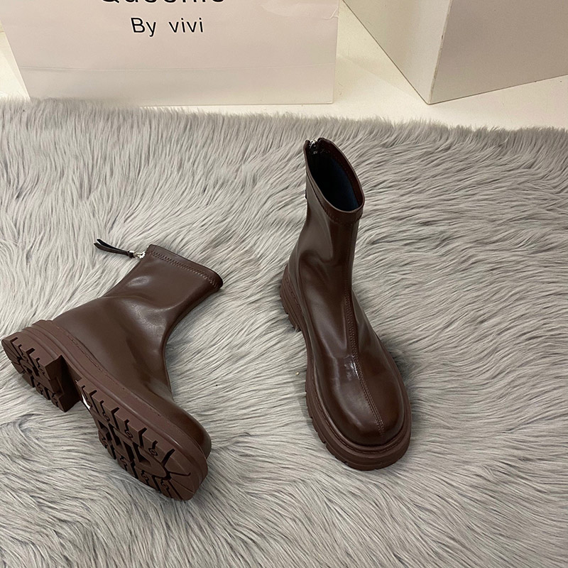 Free shipping white slim designer Martin boots women's shoes 2025 French ankle boots short boots spring and autumn winter long boots single boots