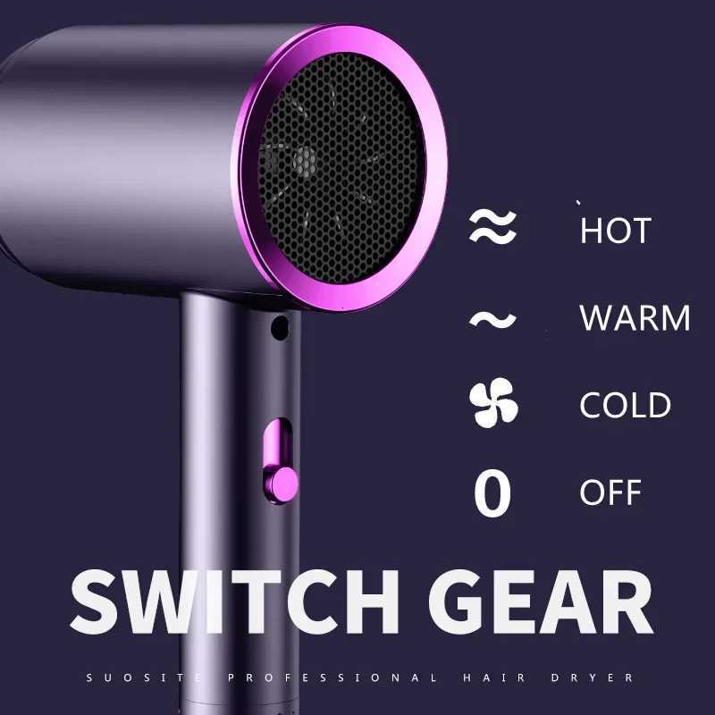Hair Dryer Power Ionic Strong Wind Quick Drying Hair Care And Styling Appliances High Speed Powerful Airflow Hairdryer LighterT251118