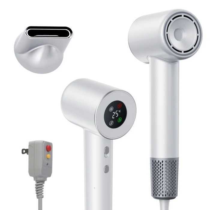 Professional BLDC Ionic110000rpm High Speed LCD Hair Dryer Negative Ions Salon Hair Blow Dryer With Magnetic Nozzle for Home UseT251118