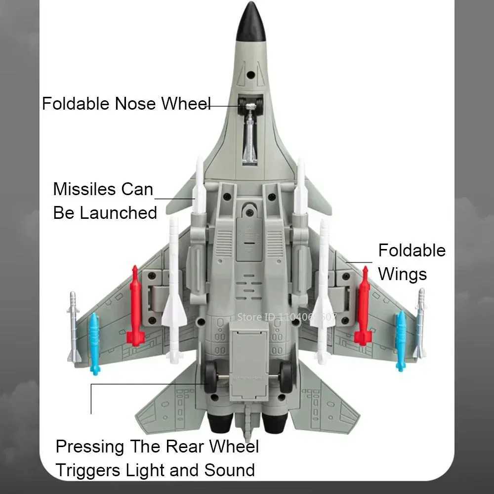 189 Scale J-15 Fighter Model Toy Alloy Military Aircraft Models Light Sound Pull Back Boys Birthday Airplane Collection Gifts C251118
